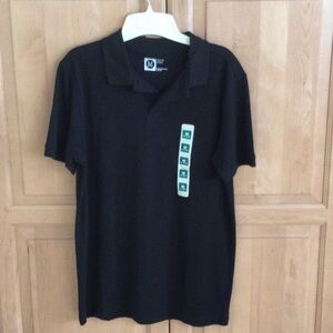 Shirt Pique Polo pullover color black size M.  Short sleeves NWOT.     #378